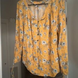 Floral Yellow Women's Top